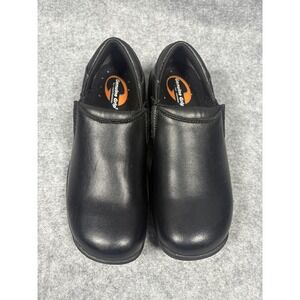 Genuine Grip 4700 Slip-On Work Shoes 9.5W Black Leather Slip Resistant‎
